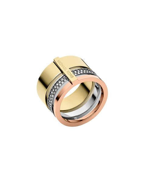 michael kors ring tricolor|Michael Kors ladies rings.